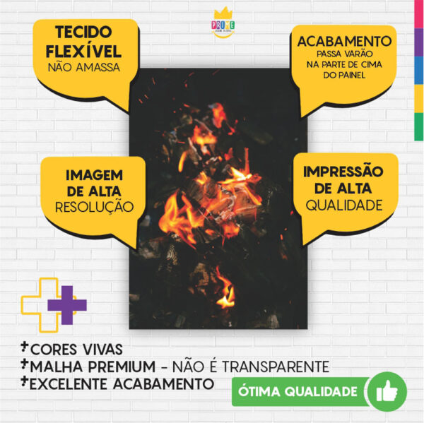 Kit Casado Churrasco Painel Redondo Trio Capas Cilindro Retangular Vertical Em Tecido - Image 6