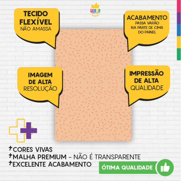 Kit Casado Doces Painel Redondo Trio Capas Cilindro Retangular Vertical Em Tecido - Image 6