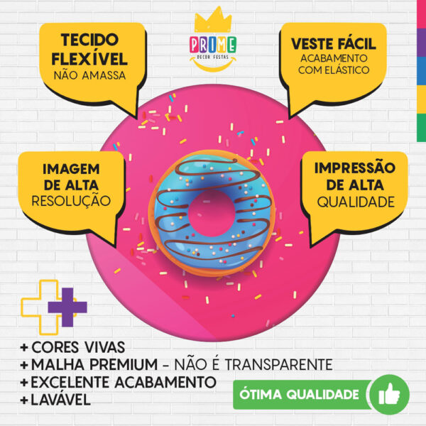 Kit Casado Doces Painel Redondo Trio Capas Cilindro Retangular Vertical Em Tecido - Image 3
