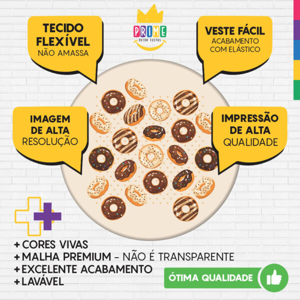 Kit Casado Doces Painel Redondo Trio Capas Cilindro Retangular Vertical Em Tecido - Image 3
