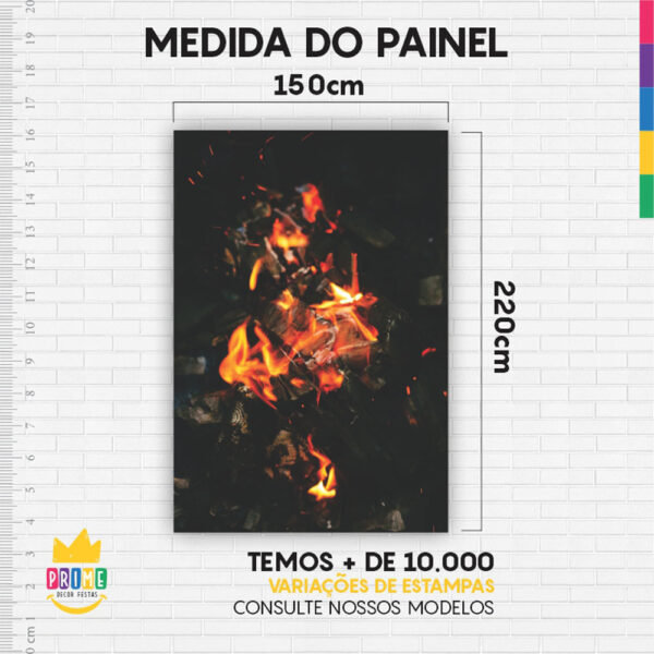 Kit Casado Churrasco Painel Redondo Trio Capas Cilindro Retangular Vertical Em Tecido - Image 5