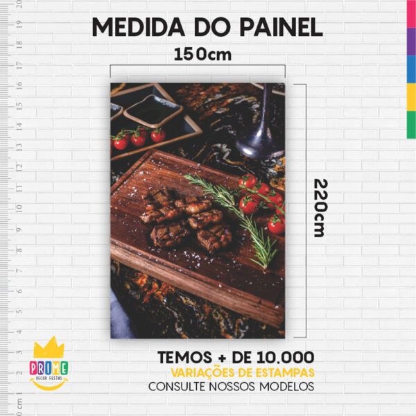 Kit Casado Churrasco Painel Redondo Trio Capas Cilindro Retangular Vertical Em Tecido - Image 5