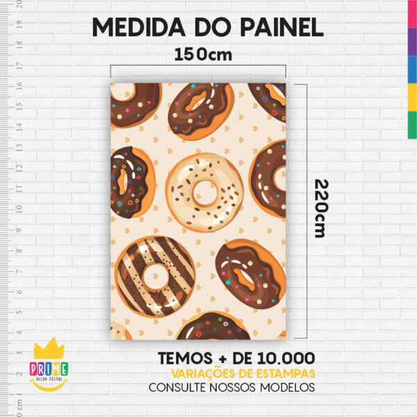 Kit Casado Doces Painel Redondo Trio Capas Cilindro Retangular Vertical Em Tecido - Image 6