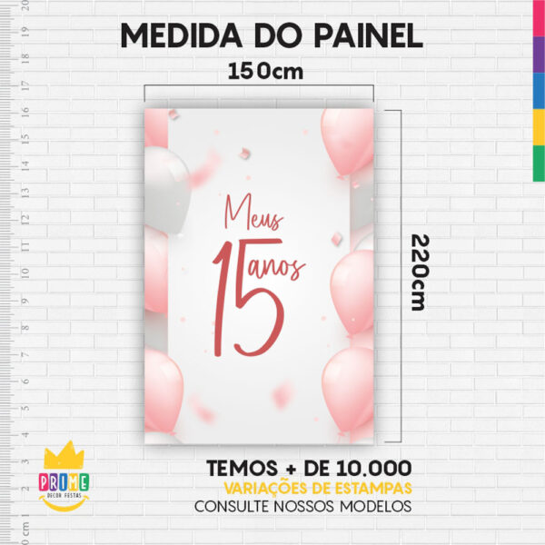 Kit Casado Meus 15 Anos Painel Redondo Trio Capas Cilindro Retangular Vertical Em Tecido - Image 6