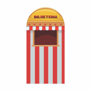 Painel De Festa Romano Decorativo Circo Bilheteria