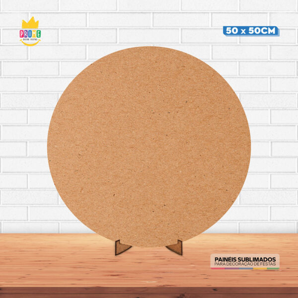 Painel Redondo 3D Pequeno Príncipe  Tecido 50cm X 50cm Com Suporte MDF - Image 2