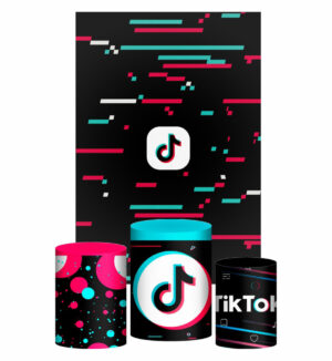 Kit Casado Tiktok Trio Capa Cilindro Retangular Tecido