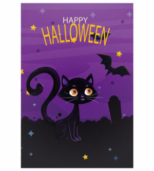 Painel de Festa Retangular 3D Halloween Casadinho 1,50m x 2,20
