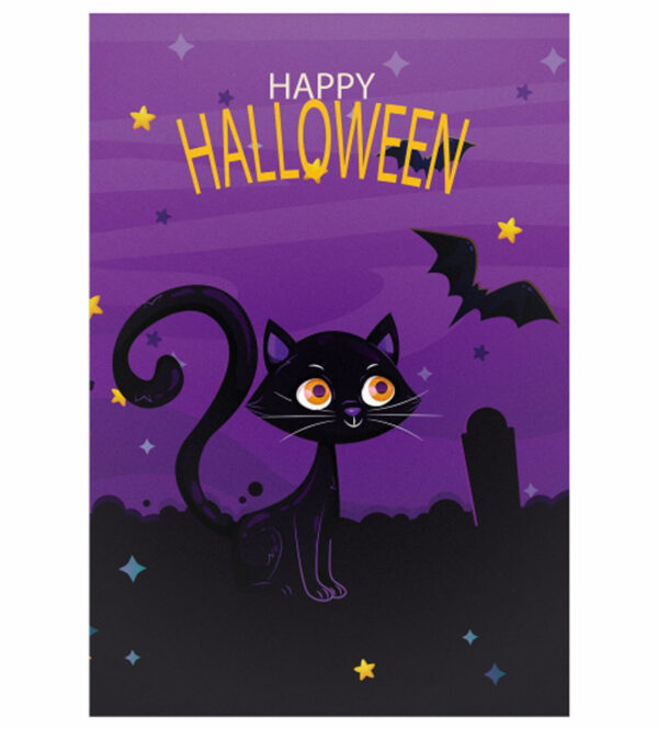 Painel de Festa Retangular 3D Halloween Casadinho 1,50m x 2,20