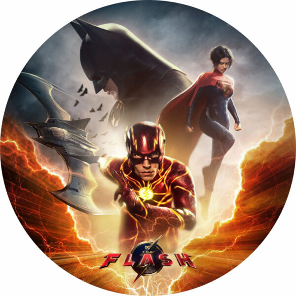Painel Redondo 3D The Flash Tecido Sublimado