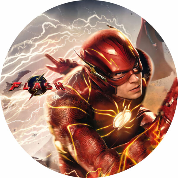 Painel Redondo 3D The Flash Tecido Sublimado