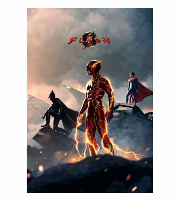 Painel de Festa Retangular 3D The Flash Casadinho 1,50m x 2,20