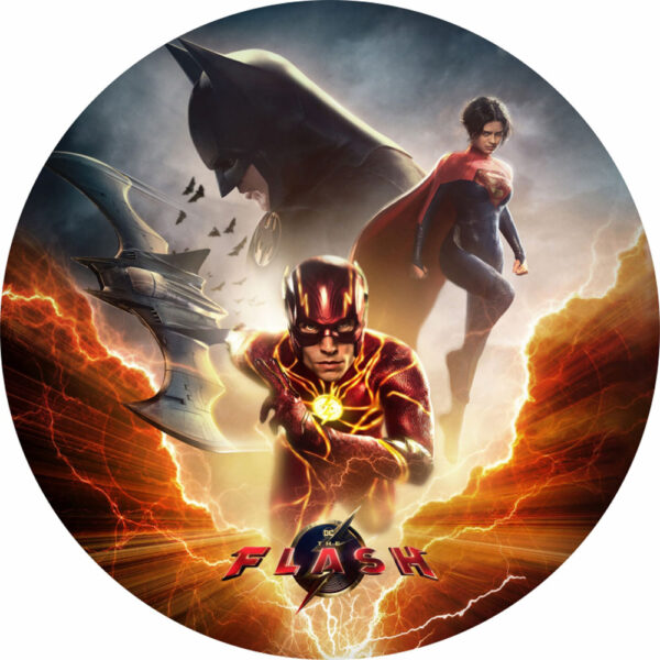 Painel Redondo 3D The Flash Tecido Sublimado