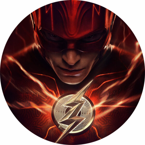 Painel Redondo 3D The Flash Tecido Sublimado