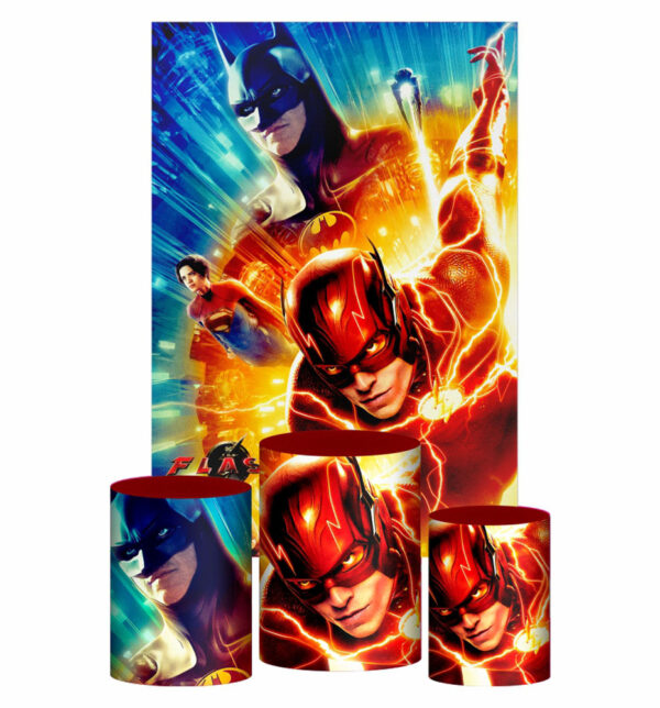 Kit Casado  The Flash Trio Capa Cilindro Retangular Tecido