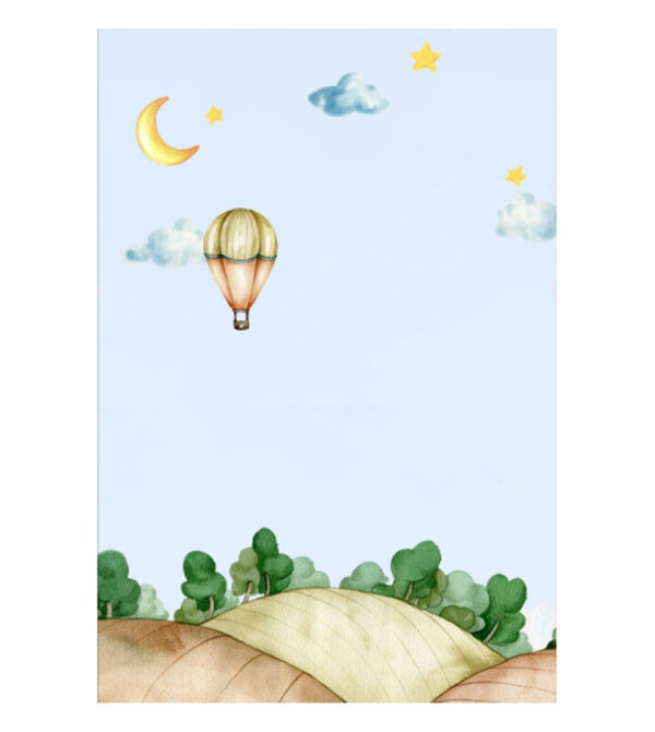 Painel de Festa Retangular 3D Ursinho Aviador Casadinho 1,50m x 2,20