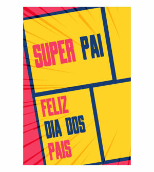 Painel de Festa Retangular 3D Dia dos Pais Casadinho 1,50m x 2,20