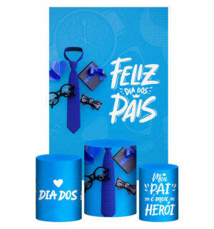 Kit Casado Dia dos Pais Trio Capa Cilindro Retangular Tecido
