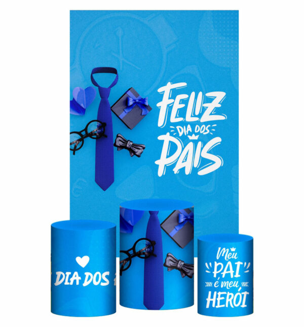 Kit Casado Dia dos Pais Trio Capa Cilindro Retangular Tecido