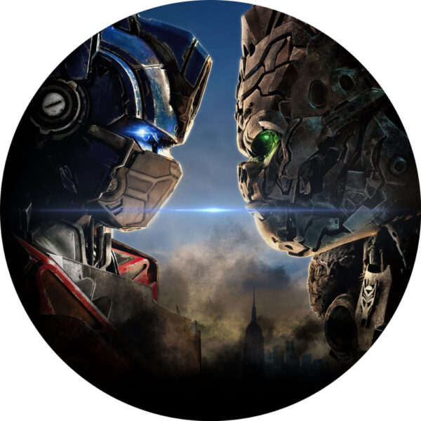 Painel Redondo 3D Transformers Tecido Sublimado