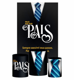 Kit Casado Dia dos Pais Trio Capa Cilindro Retangular Tecido