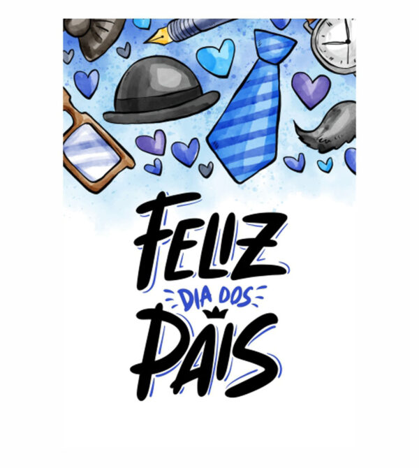 Painel de Festa Retangular 3D Dia dos Pais Casadinho 1,50m x 2,20