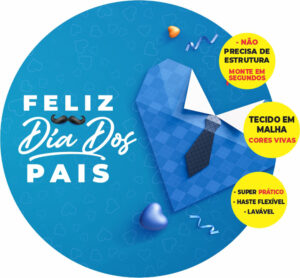 Painel Redondo 3D Dia dos Pais Abre Fácil Tecido