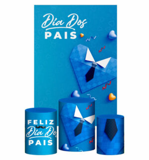Kit Casado Dia dos Pais Trio Capa Cilindro Retangular Tecido