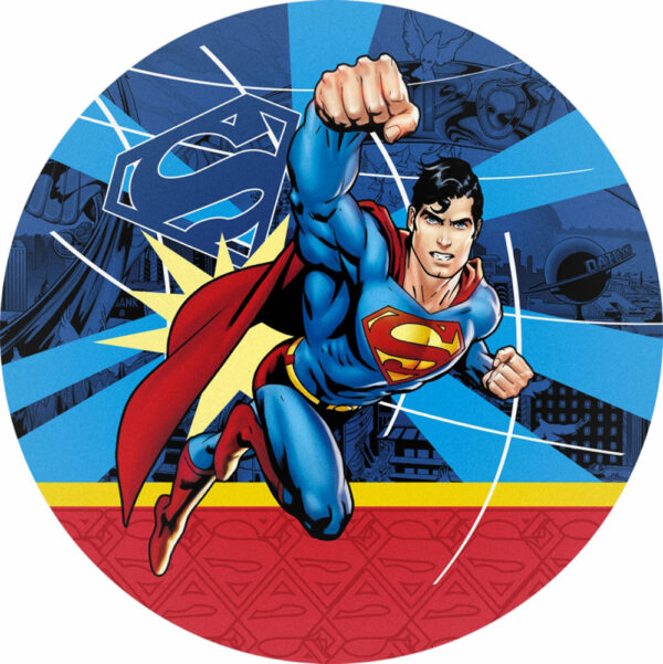 Painel Redondo 3D Super Homem Tecido Sublimado