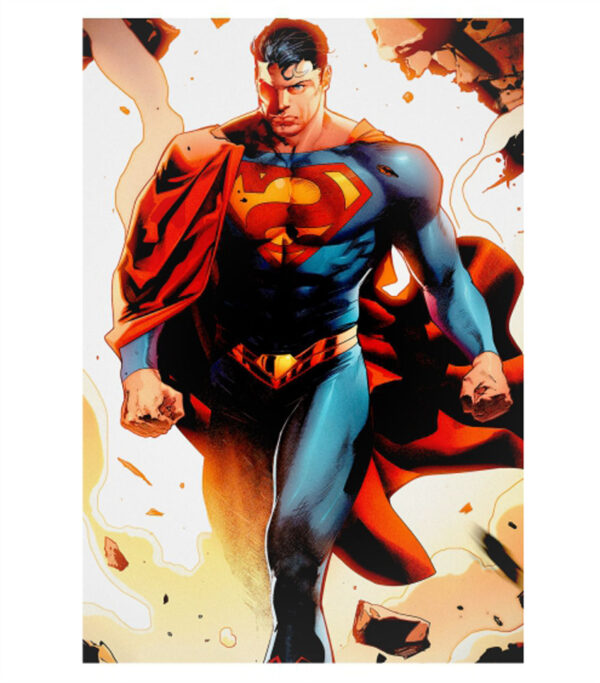 Painel de Festa Retangular 3D Super Homem Casadinho 1,50m x 2,20