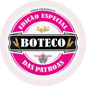 Painel Redondo 3D Boteco Feminino Tecido Sublimado