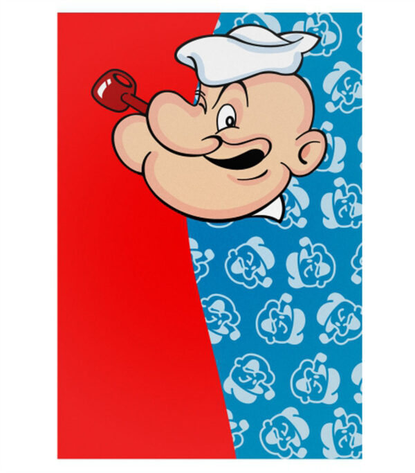 Painel de Festa Retangular 3D Popeye Casadinho 1,50m x 2,20