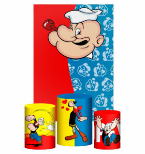 Kit Casado Popeye Trio Capa Cilindro Retangular Tecido
