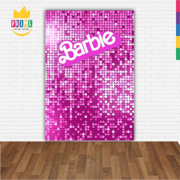 Painel Festa Barbie 3D Lateral para Casadinho 1,50m x 2,20m - Image 2