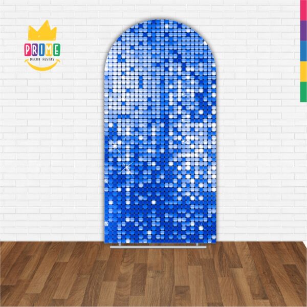 Painel De Festa Romano Decorativo Euphoria Paetê Azul - Image 2