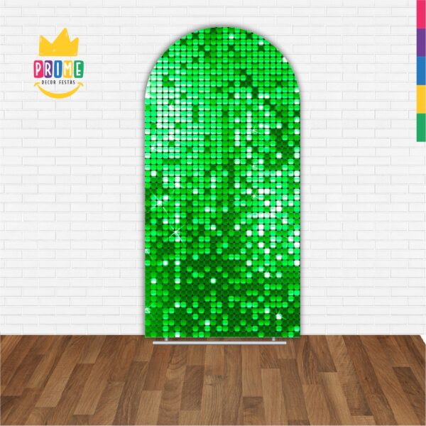 Painel De Festa Romano Decorativo Euphoria Paetê Verde - Image 2