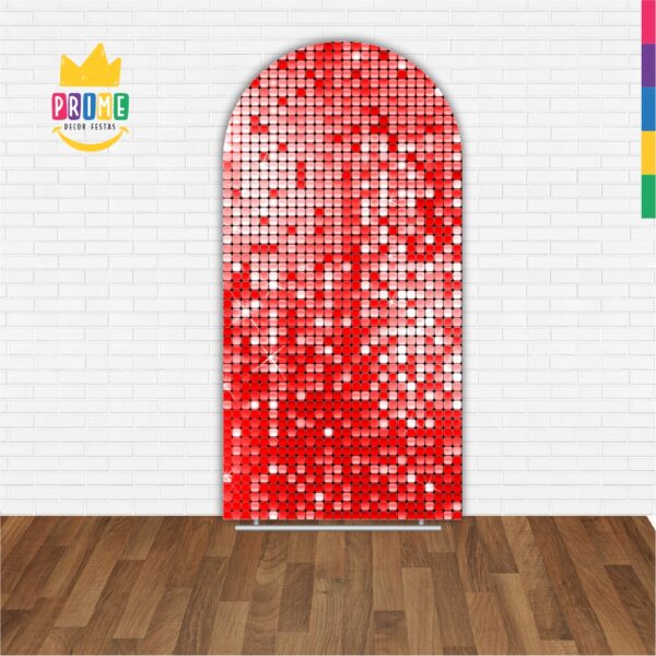Painel De Festa Romano Decorativo Euphoria Paetê Vermelho - Image 2