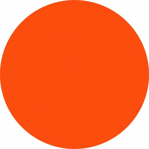 Painel Redondo 3D Laranja Fluorescente Cor Lisa Tecido Sublimado 1,50m x 1,50m