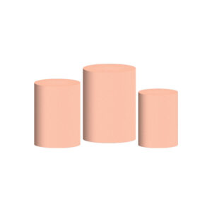 Trio Capa Cilindro Salmon 3D Em Tecido Com Elástico
