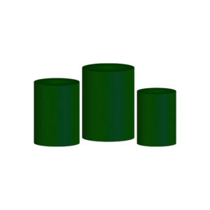Trio Capa Cilindro Verde Bandeira 3D Em Tecido Com Elástico