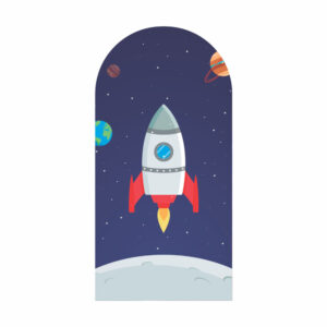 Painel De Festa Romano Decorativo Foguete Astronauta