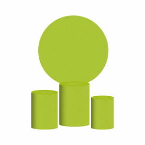 Trio Capa Cilindro + Painel Redondo 3D Verde Abacate1,50m Veste Fácil