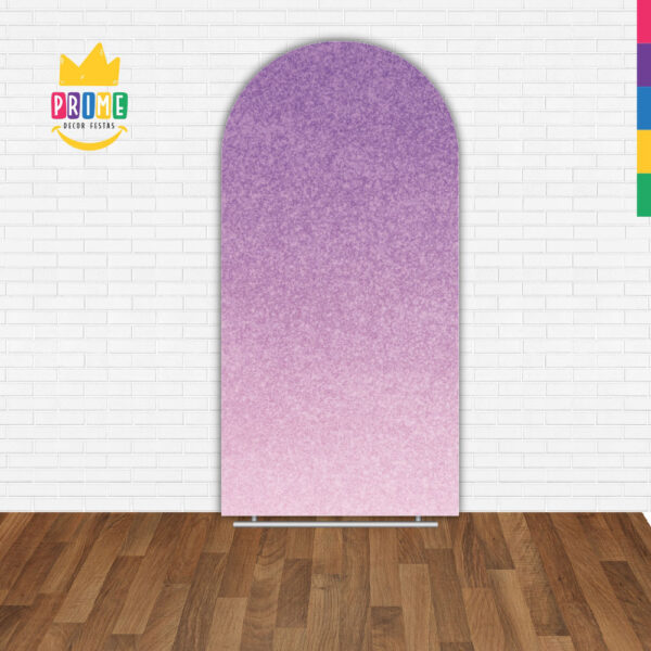 Painel De Festa Romano Decorativo Glitter Lilas Degradê - Image 2