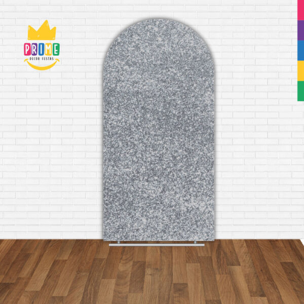 Painel De Festa Romano Decorativo Glitter Prata - Image 2