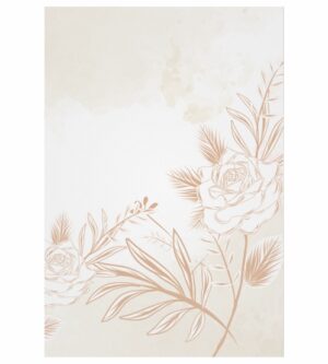 Painel de Festa Retangular 3D Floral Casadinho 1,50m x 2,20