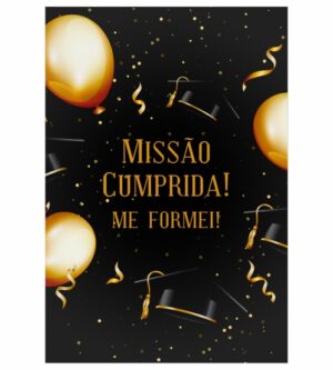 Painel de Festa Retangular 3D Formatura Casadinho 1,50m x 2,20