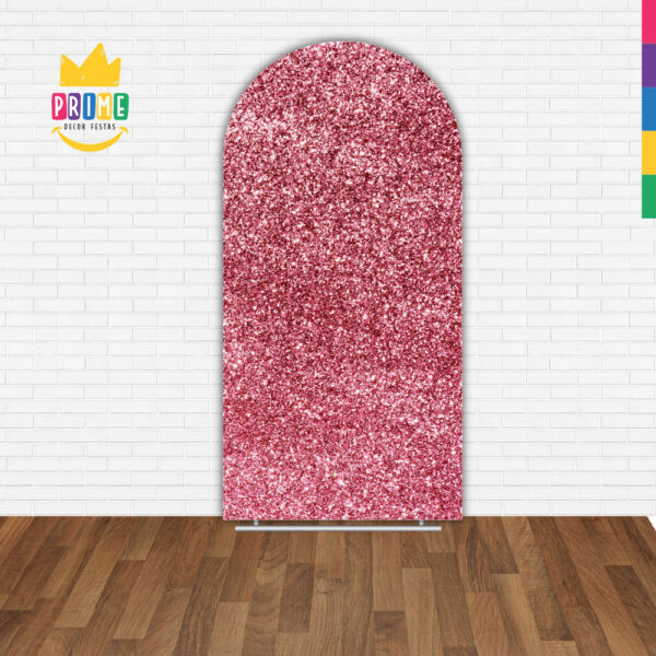 Painel De Festa Romano Decorativo Glitter Rosa - Image 2