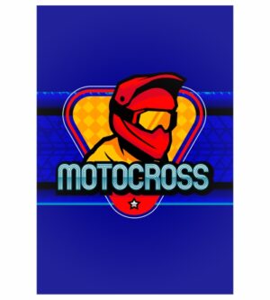Painel de Festa Retangular 3D Motocross Casadinho 1,50m x 2,20