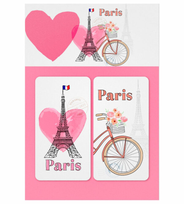 Painel de Festa Retangular 3D Paris Casadinho 1,50m x 2,20
