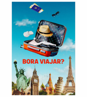 Painel de Festa Retangular 3D Viagem Casadinho 1,50m x 2,20